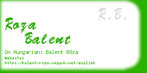 roza balent business card